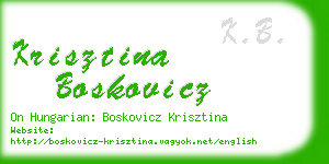 krisztina boskovicz business card